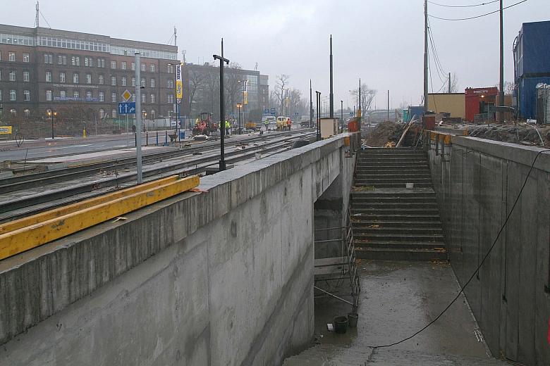 Fragment Krakowskiego Centrum Komunikacyjnego. 