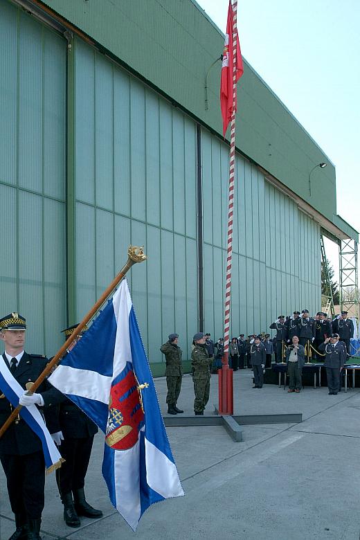 W uroczystości brał udział poczet sztandarowy krakowskiej Straży Miejskiej...