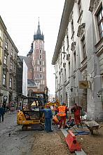 Rynek Główny i ulica Floriańska w remoncie