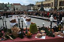 Krakowski stół wielkanocny w całej okazałości.