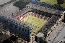 Gościom z Sejmu zaprezentowano model przyszłego stadionu...